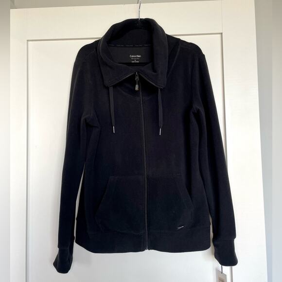 Calvin Klein Quick Dry Cowl Neck Zip Up Fleece Sz Large - Picture 15 of 15
